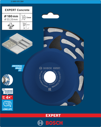 Bosch EXPERT betooni teemantlihvimispea 180 mm tagab pika eluea.
